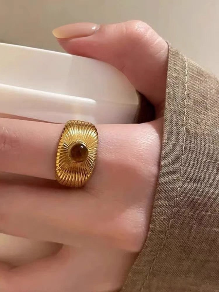 Tiger Eye Gold Ring