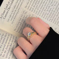 Vintage Zircon Wrap adjustable ring with refined sparkling details